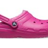 Crocs クラシック ラインド クロッグ スポーツ ユニセックス パープルレッド サンダル 203591-6SV