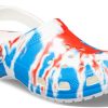 Crocs クラシックパターン 耐摩耗性 滑り止め スポーツ ユニセックス ホワイト ブルー レッド サンダル “ホワイト ブルー レッド” 205453-928