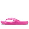 Crocs クラシック ソフトソール コージー フリップフロップ ユニセックス ピンク 206119-6QQ