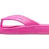 Crocs クラシック ソフトソール コージー フリップフロップ ユニセックス ピンク 206119-6QQ