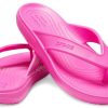 Crocs クラシック ソフトソール コージー フリップフロップ ユニセックス ピンク 206119-6QQ
