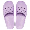 Crocs クラシック ソフトソール コージー スポーツ スリッパ ユニセックス パープル 206121-5PR