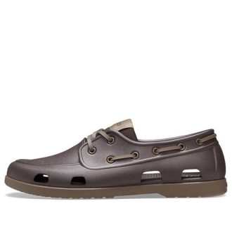 Crocs ミニマル コージー ロートップ ブラウン フラット ローファー 206338-23B