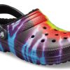 Crocs クラシック タイダイ ステイウォーム コージー クロックス スポーツスリッパ ユニセックス パープルレッド 206341-988