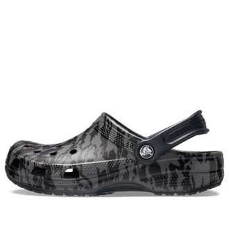 Crocs クラシック クロッグ カモフラージュ プリント ビーチサンダル ブラック ユニセックス 206454-001