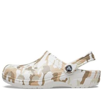 Crocs クラシック クロッグ カモフラージュ プリント ビーチサンダル ホワイト カモフラージュ ユニセックス 206454-94S