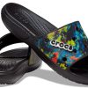 Crocs クラシック タイダイ グラフィック スライド “ブラック” 206520-988