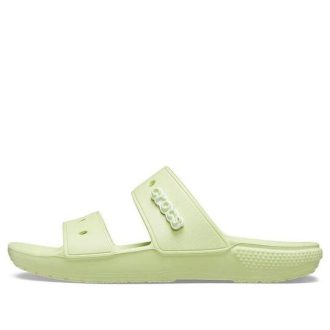 Crocs クラシック クロッグ コージー ユニセックス グレーグリーン スリッパ 206761-335