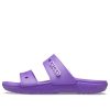 Crocs クラシック ソフトソール コージー フラットヒール スポーツスリッパ ユニセックス パープル 206761-518