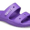 Crocs クラシック ソフトソール コージー フラットヒール スポーツスリッパ ユニセックス パープル 206761-518