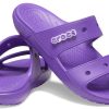 Crocs クラシック ソフトソール コージー フラットヒール スポーツスリッパ ユニセックス パープル 206761-518