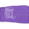 Crocs クラシック ソフトソール コージー フラットヒール スポーツスリッパ ユニセックス パープル 206761-518