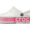 Crocs クラシッククロッグ 通気性 滑り止めシューズ ピンク ホワイト 206852-100