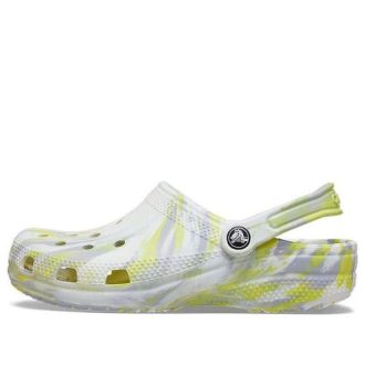 Crocs クラシック クロッグ マーブル ビーチ スポーツ ユニセックス ホワイトグレー サンダル “ホワイトグレー” 206867-1FJ