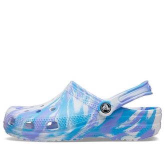 Crocs クラシック クロッグ マーブル ビーチ スポーツ ユニセックス ホワイト ブルー サンダル “ホワイト ブルー” 206867-1FK