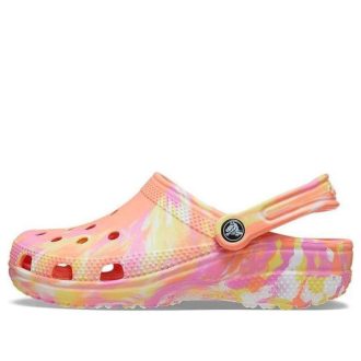 Crocs クラシック クロッグ マーブル ビーチ スポーツ ユニセックス レッド マルチカラー サンダル “レッド” 206867-83F