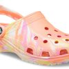 Crocs クラシック クロッグ マーブル ビーチ スポーツ ユニセックス レッド マルチカラー サンダル “レッド” 206867-83F