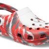 Crocs クラシック クロッグ マーブル ビーチ スポーツ ユニセックス レッドホワイト サンダル “レッドホワイト” 206867-884