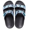 Crocs クラシック カジュアル ユニセックス ブルー ブラック スリッパ 207283-988