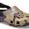 Crocs クラシック クロッグ デザート カモフラージュ ビーチ ユニセックス ブラック ブラウン サンダル 207305-088