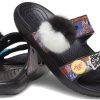 Crocs クラシック ソフトソール コージー フラットヒール スポーツスリッパ ユニセックス ブラック 207403-001