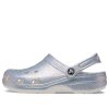 Crocs クラシック カジュアル ユニセックス メタリックシルバー ピンク サンダル 207551-90H