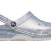 Crocs クラシック カジュアル ユニセックス メタリックシルバー ピンク サンダル 207551-90H