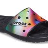 Crocs カラフル カジュアル ユニセックス マルチカラー ブラック スリッパ 207557-0C4