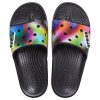 Crocs カラフル カジュアル ユニセックス マルチカラー ブラック スリッパ 207557-0C4