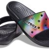 Crocs カラフル カジュアル ユニセックス マルチカラー ブラック スリッパ 207557-0C4