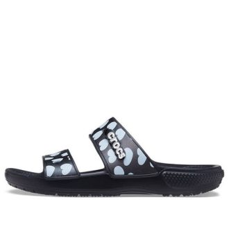 Crocs クラシック カジュアル ファッション ユニセックス ブラック ブルー スリッパ 207680-066 Crocs クラシック カジュアル ファッション ユニセックス ブラック ブルー スリッパ 207680-066