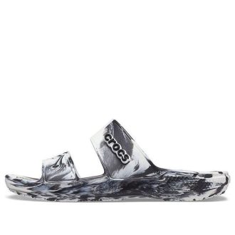 Crocs クラシック クロッグ マーブル ビーチ スポーツ スリッパ ユニセックス ホワイト ブラック 207701-103