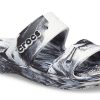 Crocs クラシック クロッグ マーブル ビーチ スポーツ スリッパ ユニセックス ホワイト ブラック 207701-103