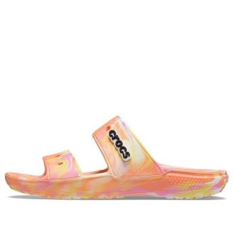 Crocs クラシック クロッグ マーブル ビーチ ユニセックス レッド マルチカラー スリッパ “レッド” 207701-83F