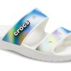Crocs クラシック カラフル ユニセックス マルチカラー ホワイト サンダル 207771-94S