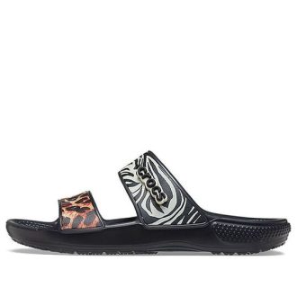 Crocs クラシック クロッグ コージー ユニセックス ブラック マルチカラー スリッパ “ブラック” 207847-0C4