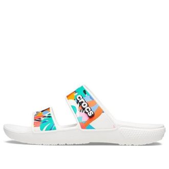 Crocs クラシック クロッグ コージー ユニセックス ホワイト マルチカラー スリッパ “ホワイト” 207856-94S
