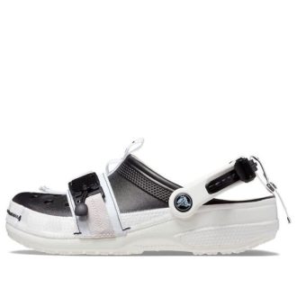 Crocs クラシック ジップタイ バックル クロッグ “ブラック ホワイト” 208127-066