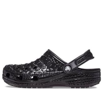 Crocs クラシック メタリック クロックスキン クロッグ “ブラック” 209093-040