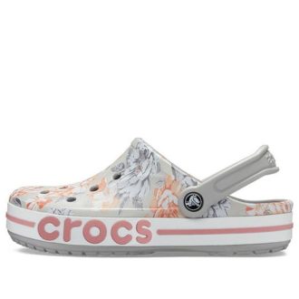 Crocs Bayaband Beach ライトグレー フラワーズ サンダル 206232-0GN Crocs Bayaband Beach ライトグレー フラワーズ サンダル 206232-0GN