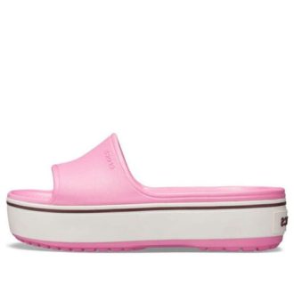 Crocs Crocband プラットフォーム スライド 厚底 ピンク スリッパ 205631-6QF Crocs Crocband プラットフォーム スライド 厚底 ピンク スリッパ 205631-6QF