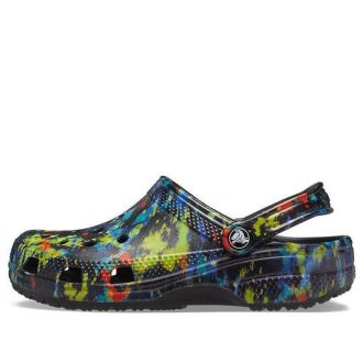 Crocs クラシック タイダイ柄 Crocs ビーチ ユニセックス デニムブルー サンダル 205453-4SW