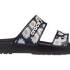 Crocs Daisy 軽量 耐摩耗性 スポーツスリッパ ユニセックス ブラック ホワイト 207284-0ZI