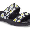Crocs Daisy 軽量 耐摩耗性 スポーツスリッパ ユニセックス ブラック ホワイト 207284-0ZI