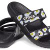 Crocs Daisy 軽量 耐摩耗性 スポーツスリッパ ユニセックス ブラック ホワイト 207284-0ZI