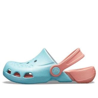 Crocs (GS) エレクトロ バックストラップ ラウンドトゥ クロッグ “ブルーピンク” 10400-4JF