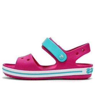 Crocs (GS) クロックバンド ストラップ クロージャー サンダル “ピンクブルー” 12856-6LH