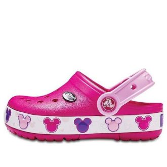 Crocs (GS) クロックバンド ミッキー ファン ラボ ライト クロッグ “ピンク ホワイト” 204994-6X0