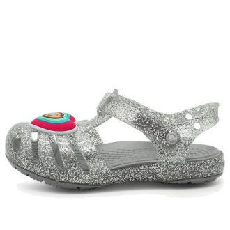 Crocs (GS) イザベラ グリッター フラットサンダル “グレーシルバー” 205038-040 Crocs (GS) イザベラ グリッター フラットサンダル “グレーシルバー” 205038-040