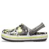 Crocs (GS) クロックバンド カモ プリント クロッグ “グレー ブラック イエロー” 205301-0ED